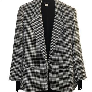Vintage Black & White Houndstooth DUMAS BLAZER
